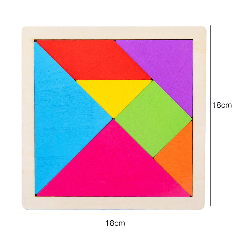 Children's Pine Tangram Toy