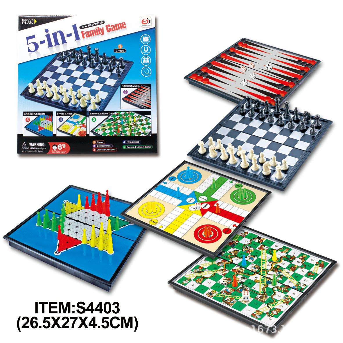 6 in 1 Magnetic Foldable Board Game