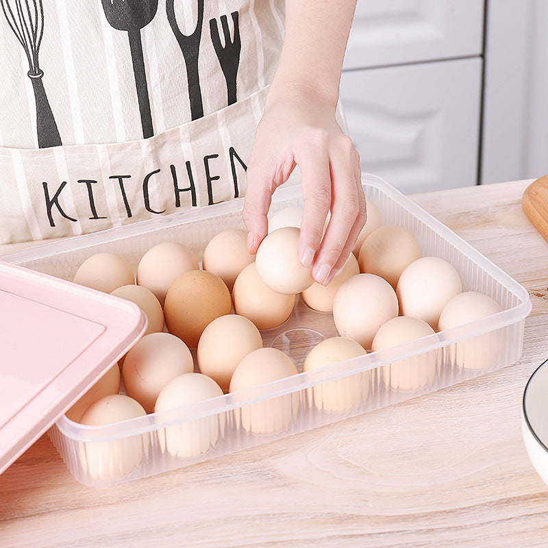 Transparent plastic egg carton