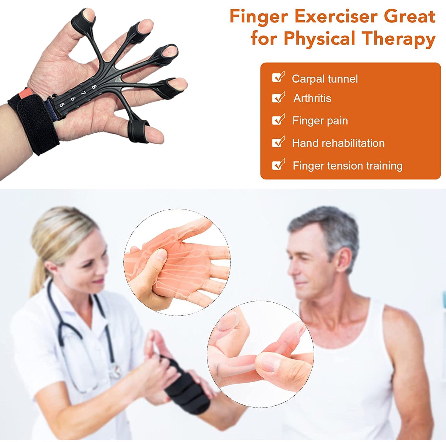 Silicone Finger Flexion And Extension Trainer