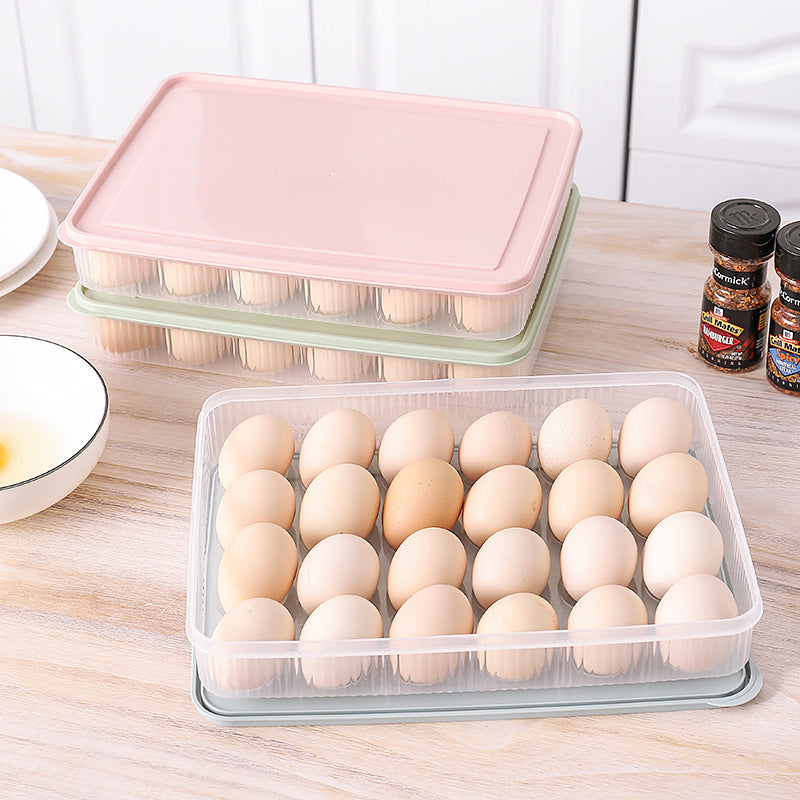 Transparent plastic egg carton