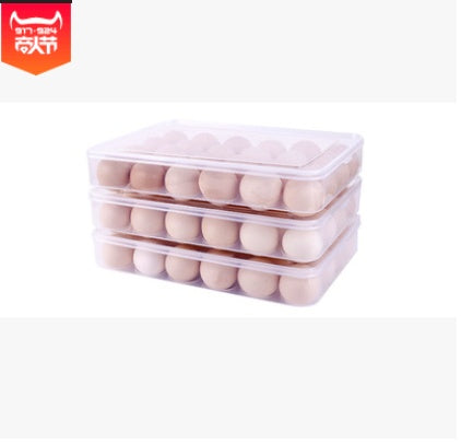 Transparent plastic egg carton