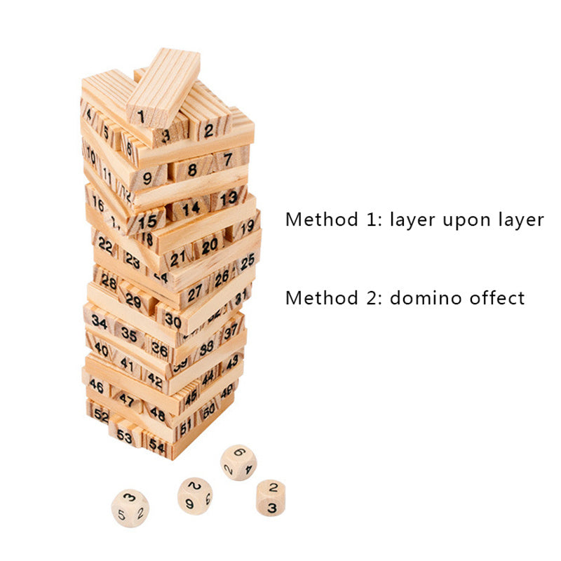 Building blocks domino small digital layered