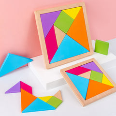 Children's Pine Tangram Toy