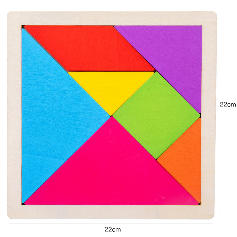 Children's Pine Tangram Toy